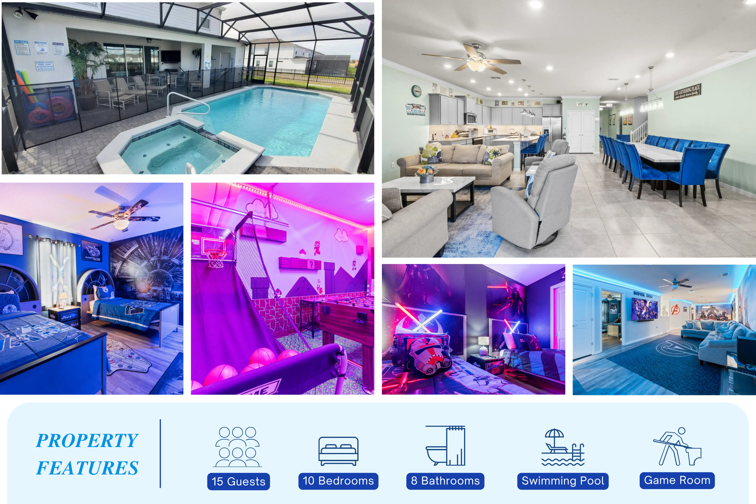 Luxury 10BR Windsor Island Home, Pool, Game Room