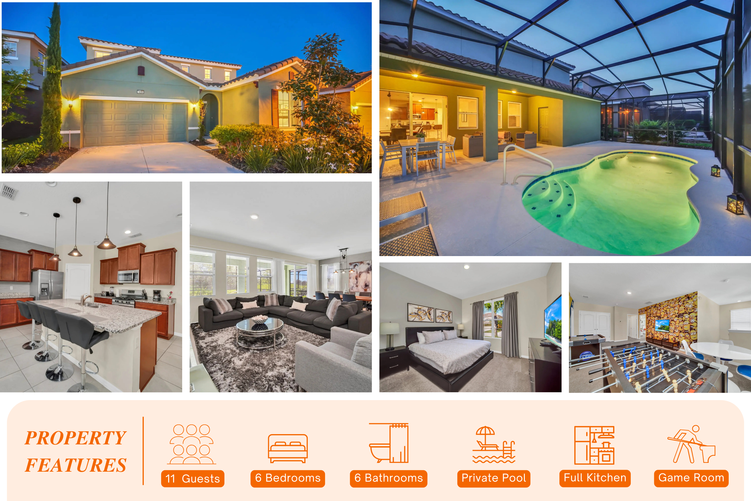 Luxury 6BR Pool Home in Solterra Resort