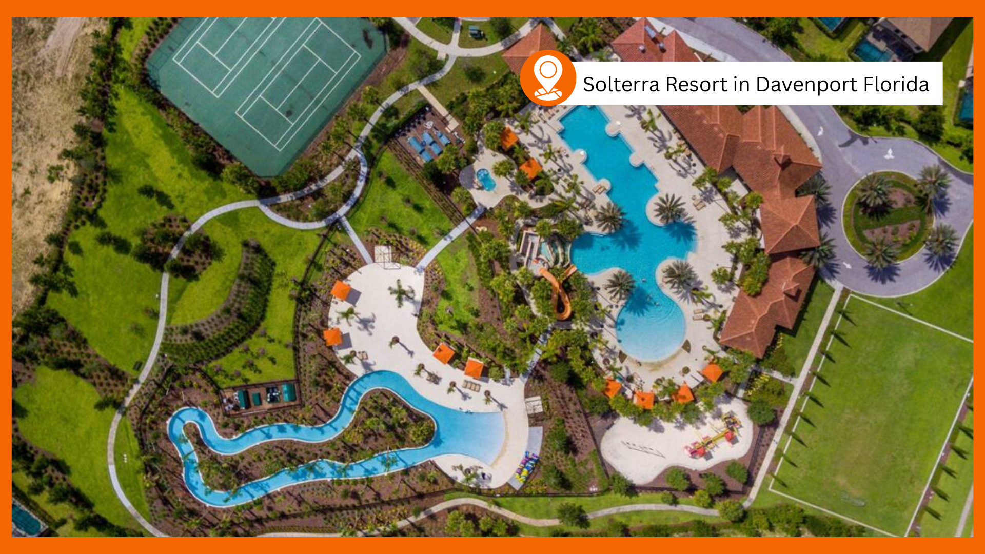Aerial view of Solterra Resort in Davenport Florida