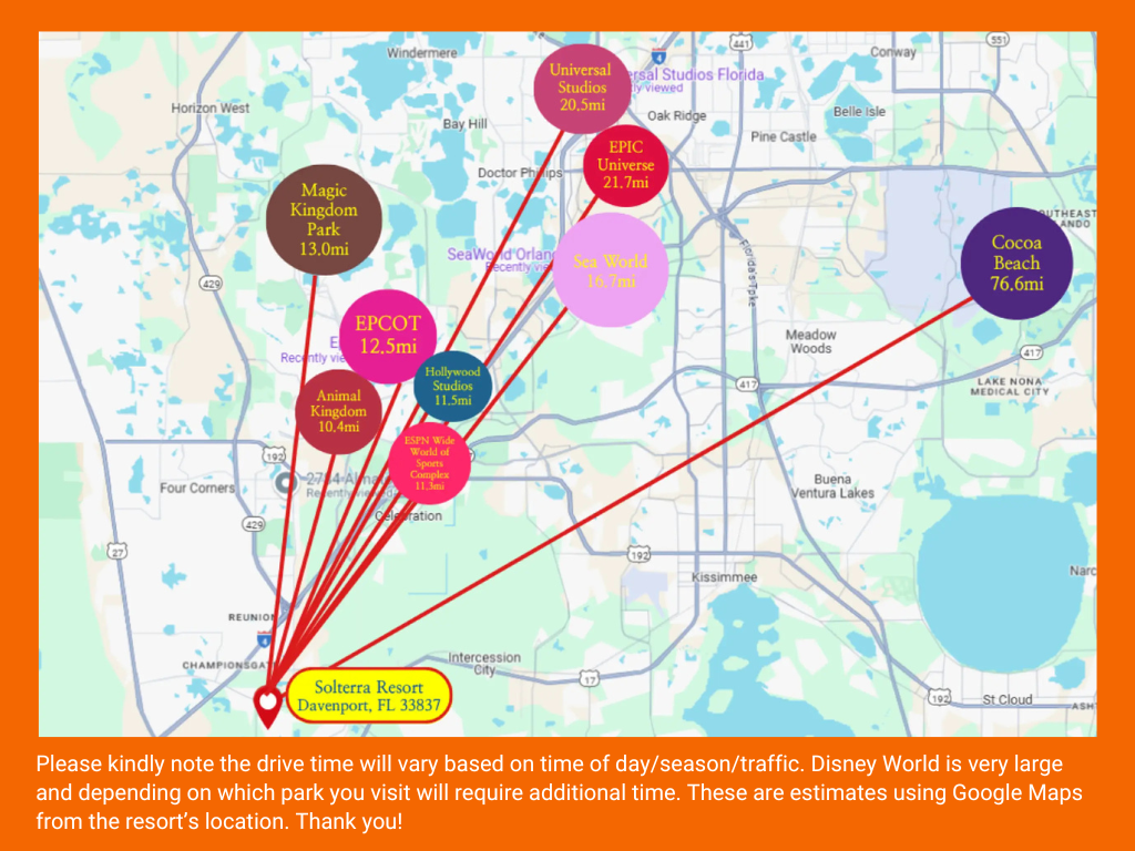 Solterra Resort in Davenport Map