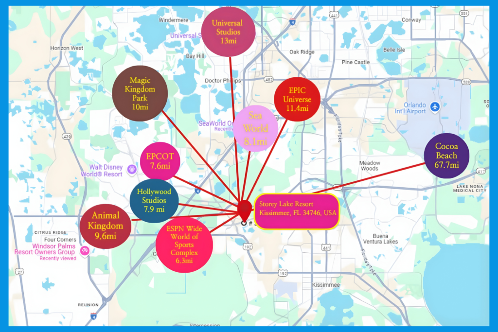 Storey Lake Resort to Orlando Destinations