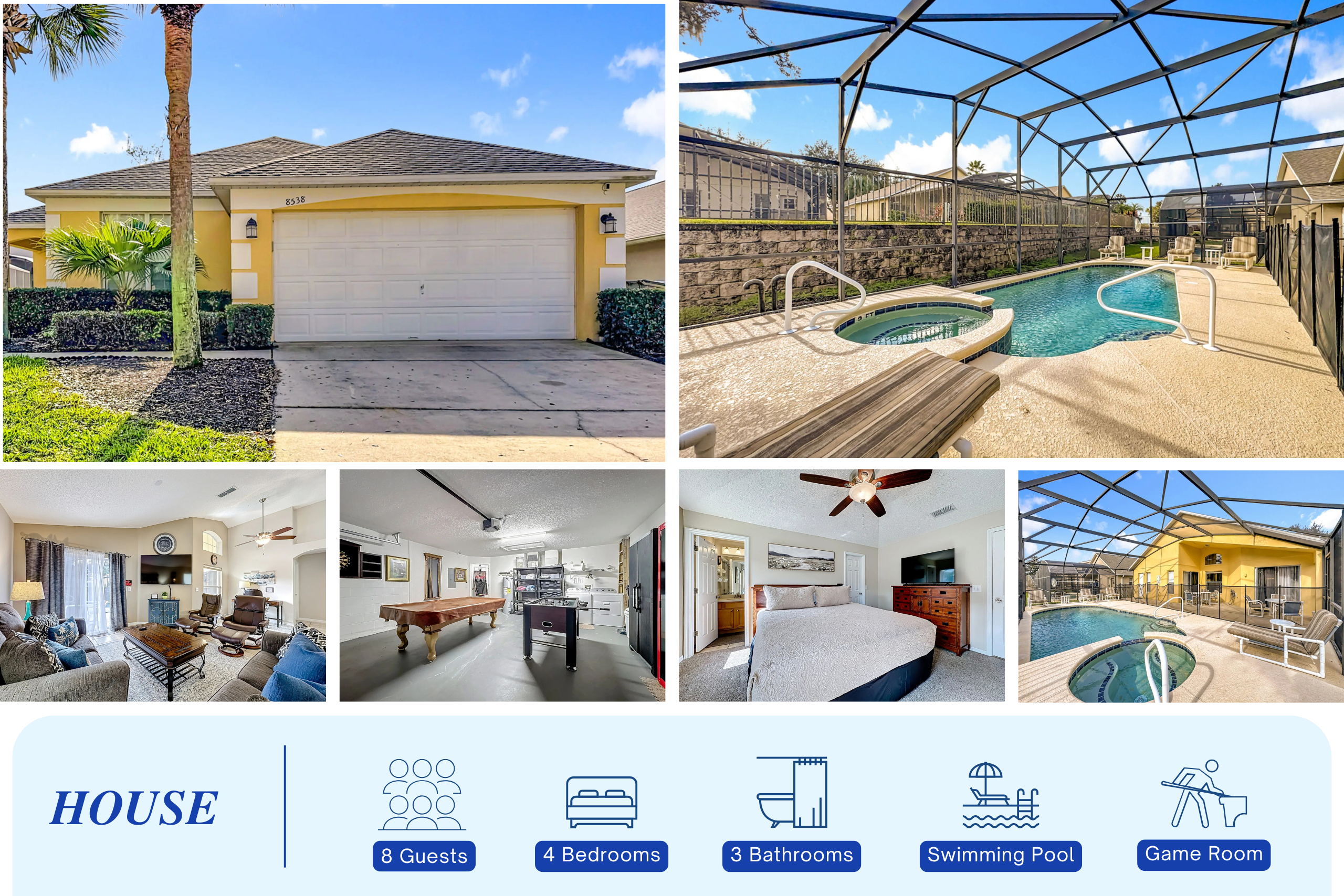 Emerald Island Cozy 4BR Home with Private Pool