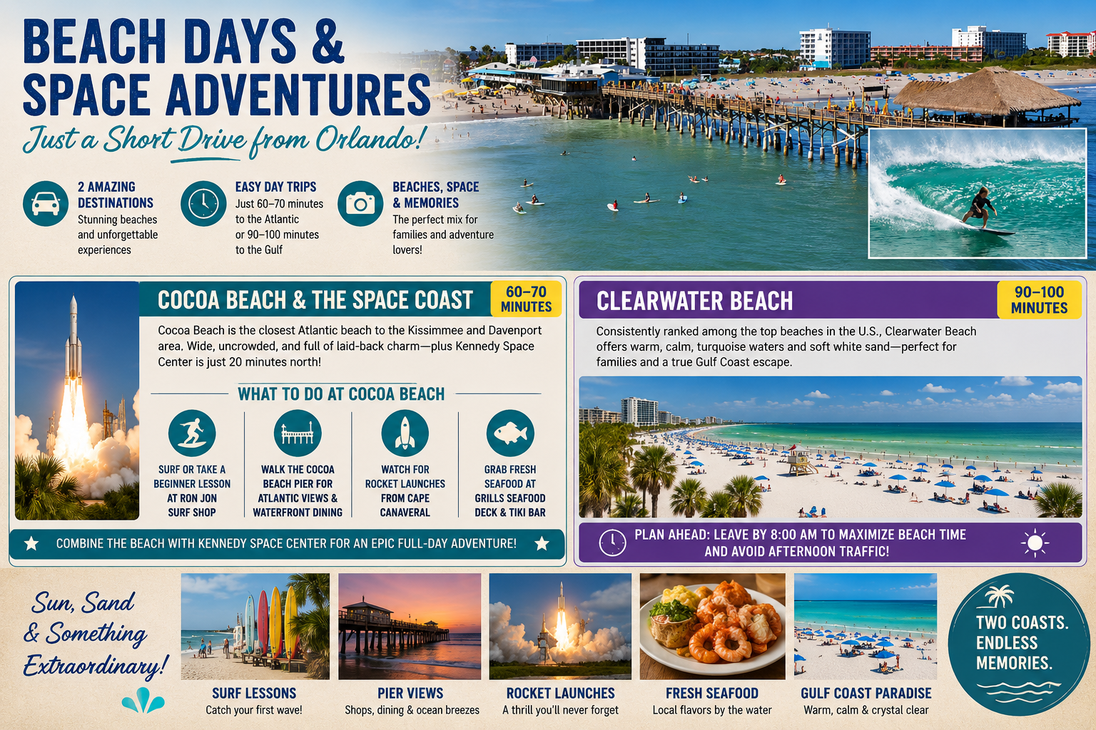Beaches Within 90 Minutes of Your Orlando Vacation Home