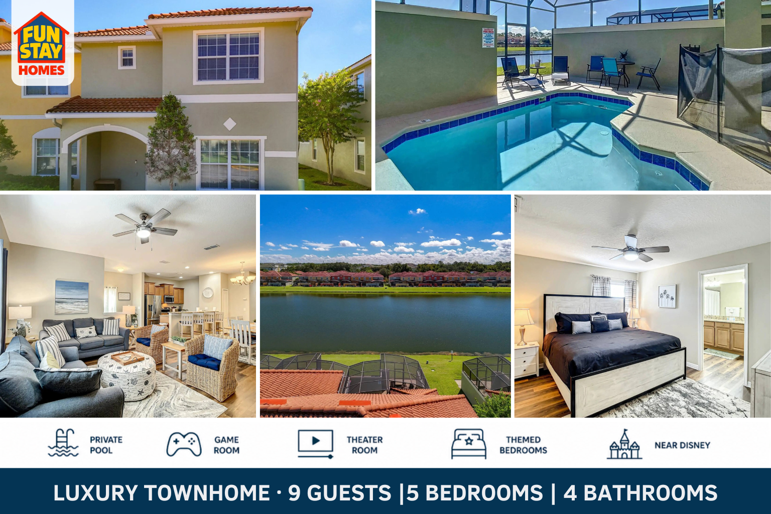 Luxury Townhome With Private Pool in Kissimmee