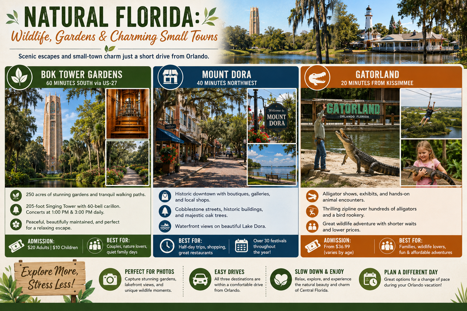 Natural Florida: Gardens, Towns & Wildlife