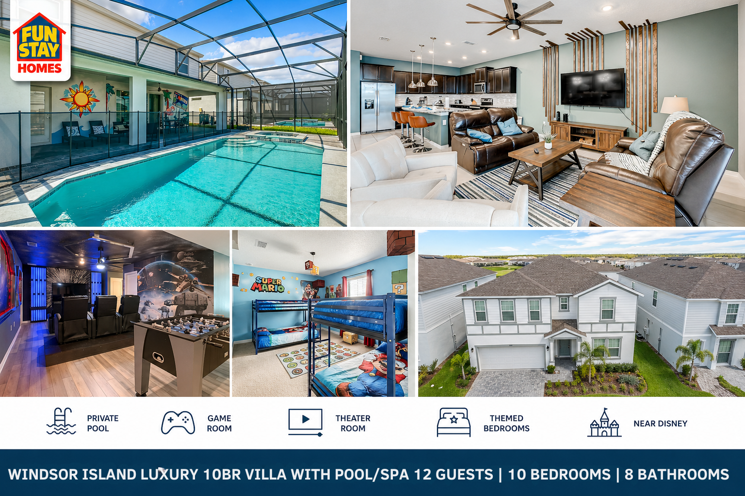 Windsor Island Luxury 10 Bedroom Villa With Pool and Spa